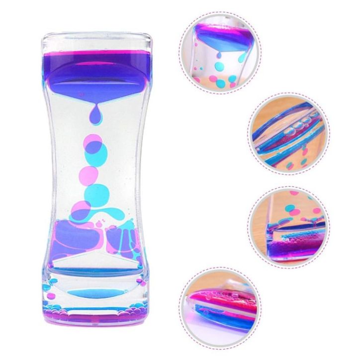 Oil Based Visual Timer Calming Visual Double Colors Oil Hourglass Timer Creative Descending ...
