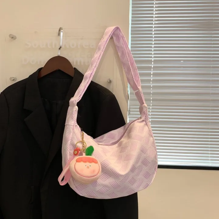 Dumpling%20Bag%20Small%20Bag%20Bag%20Women's%202023%20Summer%20New%20Travel%20Travel%20Crossbody%20Bag%20Ins%20Simple%20Large%20Capacity%20Armpit%20Bag%20-%20Image%206
