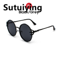 Sutuiying VIVIBEE Retro Skull Claw Round Sunglasses for Women Fishion 2025 Fifty percent discount Trending Product Gothic Sun Glasses Gold Metal Frame Shades. 