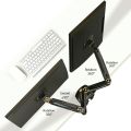 NB North Bayou Dual Monitor Desk Mount Stand  F160 Full Motion Swivel Computer Monitor Arm for Two Screens 17-27 Inch Black. 