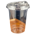 14oz Plastic Cup with Direct Drinking Lid Clear Disposable Cup Tasting. 