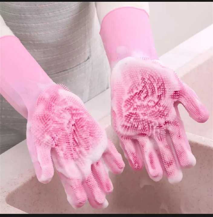 Vylon%20Magic%20Reusable%20Silicone%20Gloves%20with%20Wash%20Scrubber,%20Heat%20Resistant,%20for%20Cleaning,%20Household,%20Dish%20Washing,%20Washing%20the%20Car%20-%20Image%203