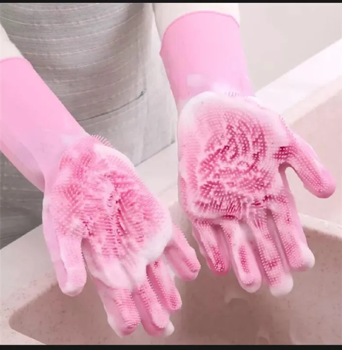 Vylon%20Magic%20Reusable%20Silicone%20Gloves%20with%20Wash%20Scrubber,%20Heat%20Resistant,%20for%20Cleaning,%20Household,%20Dish%20Washing,%20Washing%20the%20Car%20-%20Image%203