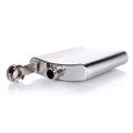 BB Stainless Steel Hip Flask, Alcohol Drinks Wine Whiskey Holder Bottle Or Liquor Flasks for Men 7oz (206 ml) - Silver. 