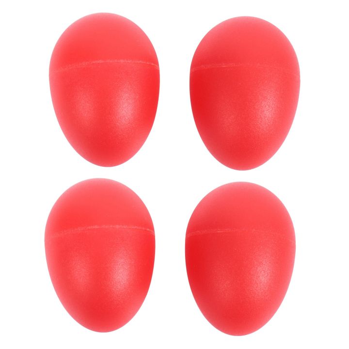 fasdaga 2 Pair Plastic Percussion Musical Egg Maracas Shakers Red