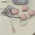 Difutagui Sutuiying 1pc, Household Clothing Tape Measure, Pink Heart Tape Measure, New Sales promotion Soft Leather Tape Measure For Cutting, Waist Measurement. 