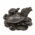 Saru Handicraft / Double Good Luck Tortoise Statue. 
