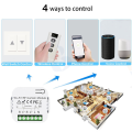 OUMERY 2X Tuya Smart Life WiFi 433Mhz Blind Curtain Switch with RF Remote for Electric Roller Shutter Control, 1RC 1RE. 