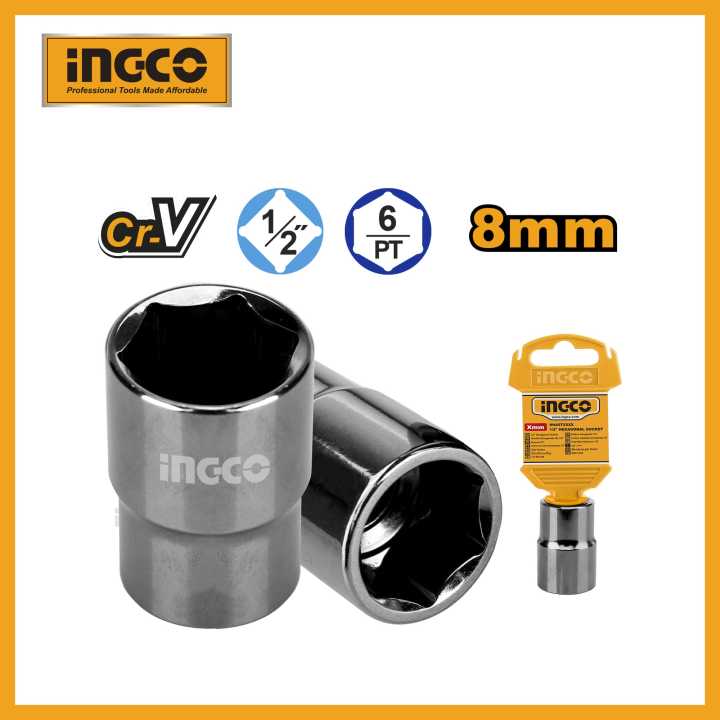 INGCO 1/2" Hexagonal socket 8MM/12MM/14MM/17MM/21MM/24MM