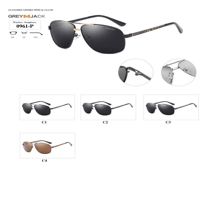 GREY%20JACK%20Black%20Frame%20With%20400UVA%20&%20UVB%20Black%20Lens%20Polarized%20Square%20Rectangle%20Shape%20Aviator%20Sunglasses%20For%20Men%20-%20Image%204
