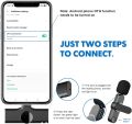 Plug-Play UHF Wireless Lapel Lavalier Microphone System for Video,Recording,YouTube Facebook Live Stream,Vlog, Wireless Mic for USB-C Andriod Phones, Tablet,Computer(No Need App/Bluetooth). 