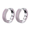 European and American accessories full of diamonds, double-breasted diamond earrings, cross-border s, fashion, light luxury, zircon micro-inlaid earrings, women. 