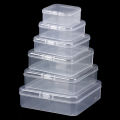 PLASTIC BOX/Set Of 4 Rectangle Plastic Container | Multipurpose Transparent Plastic Storage Container - Pack Of 4. 