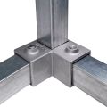 New Aluminum Alloy Square Tube Fixed Pipe Clamp Connector Accessories Three-way Square Storage Rack. 