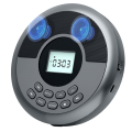 Portable Bluetooth CD Player Rechargeable Discman Gray. 