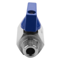 NAMUNY 4X Stainless Steel Ball Valve - 1/4 Inch NPT Thread Male Small Mini Ball Valve (1/4Inch Male&Male). 