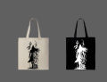 Lord Shiva Graphic Printed Tote Bag Set | Black, White. 