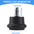 5Pcs Bell Glides Replacement Office Chair or Stool Swivel Caster Wheels to Fixed Stationary Castors, Office Chair Wheels. 