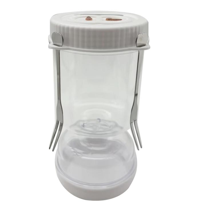 Oufeiton Pickle Storage Container Leakproof Pickle Jar with Timer Forks Airtight Kimchi Container for Home Kitchen Dry Wet for Pickles