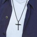 ANX Matte Black Cross Stainless Men's Pendant / Designs Available/Metal Locket. 