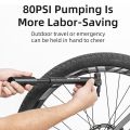 Bike Pump Portable Mini Hand Pump 80Psi Schrader/Presta Valve Air Inflator Bike Accessories. 
