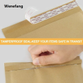 Wenefang bubble wrap 50 Pcs Natural Brown Bubble Mailers Kraft Paper Cushion Padded Envelopes Shipping Bags with Peel and Seal for Mailing. 