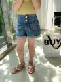 Douyin Kids Denim Shorts 2023 Summer New Korean Denim High Waist Hot Pants for Girls 23216. 