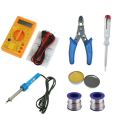Soldering iron Kit With Tester Wire Stripper Digital Multimeter Mini Voltmeter Ammeter Ohm Tester 750/1000V High Safety Handheld Meter With Probe. 