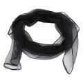 Lovely Fashion Plain Square Chiffon neck Scarf Scarves 70 cm x 70cm (Black). 