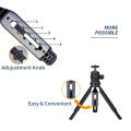 Jmary MT-30 Multifunctional Mini Tripod & Selfie Stick – 360° Rotation, Adjustable Height (21.5-30cm), Portable for Cameras, Smartphones, Vlogging & Live Streaming. 