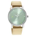 Fastrack Stunners Quartz Analog Green Dial Leather Strap Watch For Men-3278Sl02. 