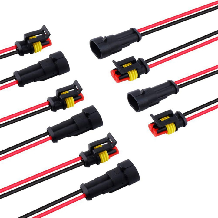 NAMUNY%2010%20Pair%202%20Pin%20Way%20Waterproof%20Electrical%20Wire%20Connector%20Plug%20Set%20Car%20Connectors%20with%20Cable%20for%20Motorcycle,%20Scooter%20Marine%20-%20Image%205
