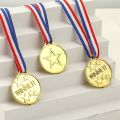 100 Pcs Children'S Medal Football Games Medals Party Supplies Metal Sports Day Kids Golden Award for Basketball Soccer. 
