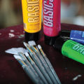 Liquitex Basics Paintbrush Bright, No. 12, White. 