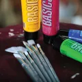 Liquitex Basics Paintbrush Bright, No. 4, White. 