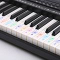 Piano Sticker Transparent Piano Keyboard Sticker 49/54/61/88 Key Electronic Keyboard 88 Key Piano Stave Note Sticker for Piano Keys. 