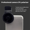 37MM/52MM CPL Filter Circular Camera Black Accessories Universal With Clip Portable Professional Phone Polarizer Wide Angle Lens Tetuo. 