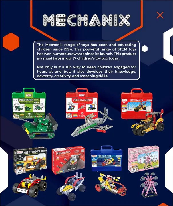 Mechanix%20Grand%20Prix%20CARS-2%20%7C%20A%20Plastic%20Engineering%20System%20For%20Creative%20Kids%20%7C%20Age%203+%20%7C%207%20Models%20%7C%20DIY%20STEM%20Toys%20%7C%20Construction%20Set%20For%20Boys%20&%20Girls%20-%20Image%207