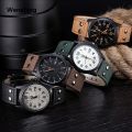 Wenefang SOKI 1pc Men Brown Quartz Watch With Circular Watch Sales promotion Dial Pointer Leather Date For Sports Daily. 