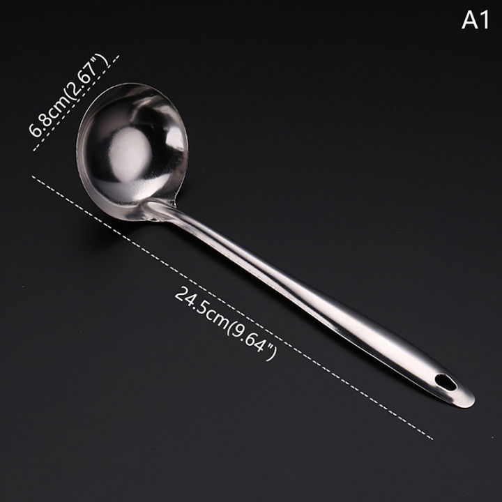 Korean Stainless Steel Thickening Spoon Creative Long Handle Hotel Hot Pot Spoon Soup Ladle Home Kitchen Essential Tools