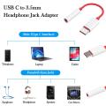 USB C to 3.5mm Headphone Jack Adapter, Type C to Aux Audio Adapter Cable Hi-Res USB Type C Headphone Adapter. 