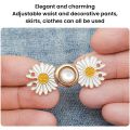 Adjustable Waist Buckle Tightener, Detachable Jeans Button Pins, Decorative Safety Pins Buttons for Clothes, Pants, Skirts, Loose Jeans Waist Buckle Kit. 
