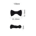 2025 New 120pcs Mini Bow Tie Bows Ribbon Bows 1 Inch Grosgrain Ribbon Bowknots Black Mini Bow Ties Embellishment Woven Hair Bows. 