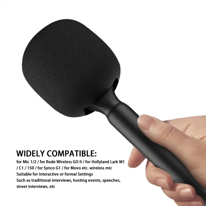 Fifty%20percent%20discount%20Wireless%20Mic%20Handheld%20Adapter%20with%20Windshield%20Foam%20Lightweight%20Interview%20Microphone%20Handle%20for%20Rode%20Wireless%20GO%20II%20-%20Image%206