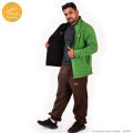 Creative Touch Fashion Grass Green/Black Double Side Reversible Polar Fleece Jacket For Men-MJK5008. 