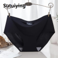 Sutuiying 1PC Women's Panties Ice Silk Underwear Seamless Lingerie For Women Mid Rise Female Lingerie Briefs Traceless Underpants. 