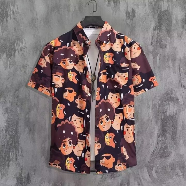 High%20Quality%20Flower%20Shirt%20Men's%20Short%20Sleeve%20Beach%20Shirt%20Sanya%20Xiawei%20Style%20Thailand%20Travel%20Vacation%20Couple%20Leisure%20Set%20-%20Image%203