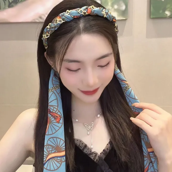 PTQ%20Retro%20Chain%20Headband%20Korean%20Style%20Satin%20Fabric%20Band%20Ribbon%20Braided%20Bow%20Knot%20Hoop%20Hair%20Accessories%20-%20Image%206