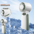 Portable Mini Fan with Neck Hanging Design, Adjustable Speeds and Digital Cooling Ice Fan Display. 
