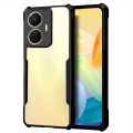 IPAKY Transparent Back Cover Case for Realme C55 (Black Bumper). 